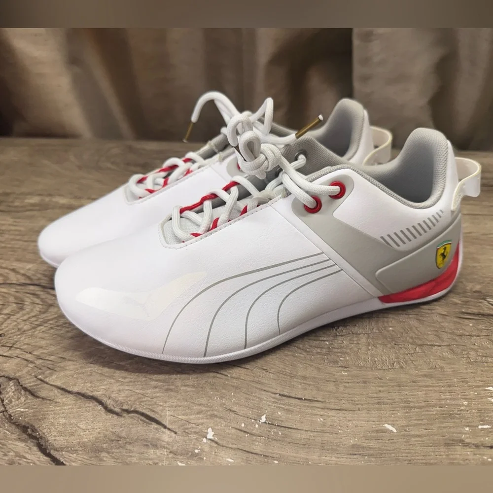 Puma Scuderia Ferrari CAT‎ Motorsport Shoes Men 8 White Red Driving